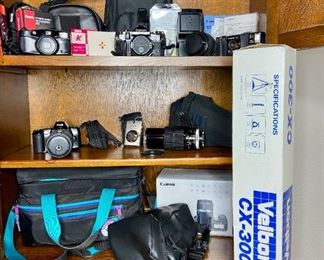 Canon Cameras,Lenses, Velbon Tripod and More