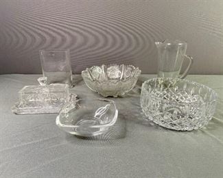 Crystal Bowl, Glass Butter Dish, and More
