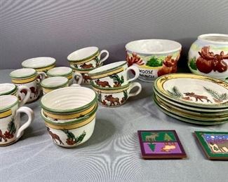 Stoneware Specialties Moose Themed Dishware, Moose Bowl and More