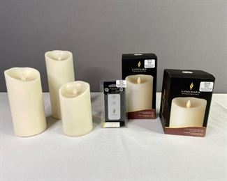 NEW Luminara Candles with Remote, (3) Liown Battery Operated Candles