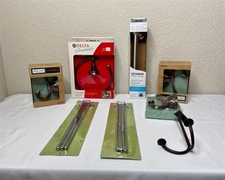 Delta Towel Ring, Allen & Roth Robe Hooks, Towel Bars - New