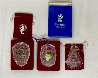 Waterford Crystal Christmas Ornaments (3)
