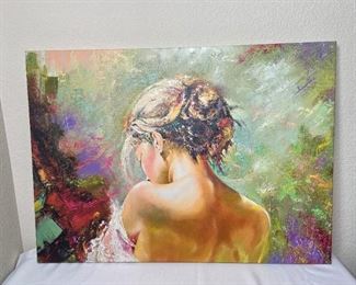 Colorful Girl Wrapped Canvas