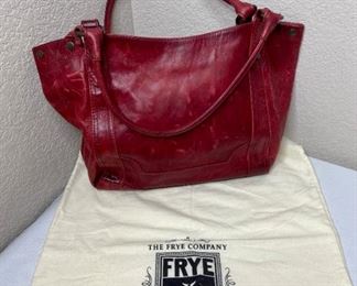Frye Red Leather Tote