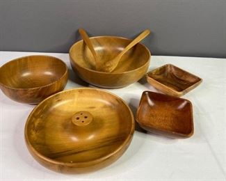Wood bowl serving pcs