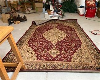 (2) leather throw rugs