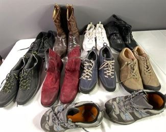 Women's Boots and Athletic Shoes ( 9) pairs