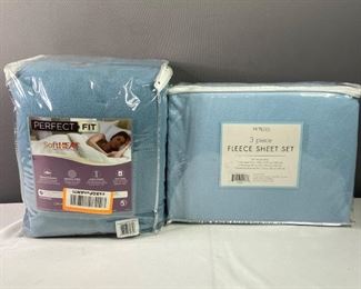 3-pc fleece sheet set, electric blanket