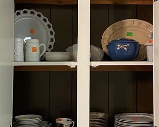 Misc milk glass and china