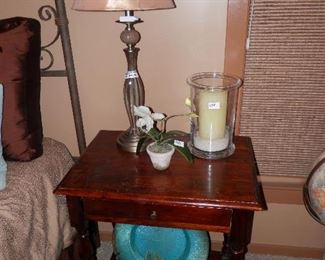 Second nightstand of the pair, second matching lamp and other fine decor