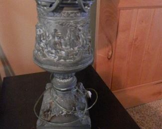 Antique Bronze lamp.....Very unusual