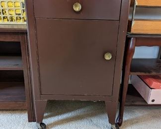 Vintage Metal Medical Cabinet