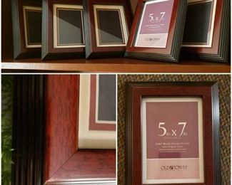 Old Town Walnut Step Wood Archival-Quality Double-Matted Frames for 5" x 7" photos (set of 5) [$80 Market Value]  SELLING PRICE: $26  CAN PURCHASE FRAMES INDIVIDUALLY