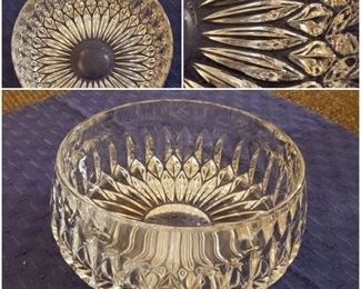 Crystal-Cut Glass Bowl  [$76 Market Value]  SELLING PRICE: $25