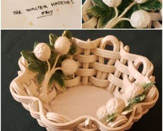 Walter Hatches Woven Ceramic Bowl, Made in Italy 
[$38 Market Value]  SELLING PRICE: $12