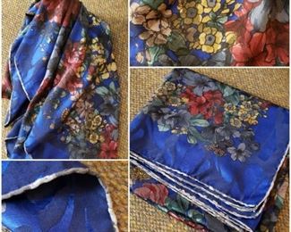 Vakko Hand-Hemmed 50% Silk/50% Wool Oversized Scarf w/ Jacquard Floral Motif  [$76 Market Value]  SELLING PRICE: $25