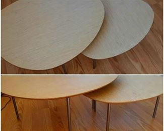 Mid-Century “Eclipse” Natural Oak Coffee Nesting Tables by Designer Jon Gasca  [$400 Market Value]  SELLING PRICE: $132
