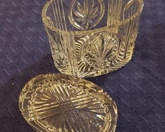 Wedgwood Crystal Oval Container w/ Lid  [$110 Market Value]  SELLING PRICE: $36