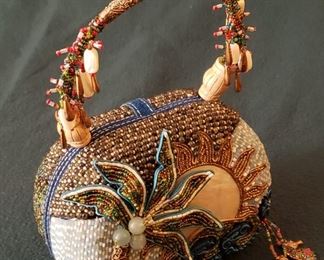 Mary Frances Beaded & Embellished Designer Top Handle Handbag (never used)  [$385 Market Value]  SELLING PRICE: $127