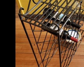 Handcrafted Wrought Iron Wine Bottle/Wine Glass Rack  [$290 Market Value]  SELLING PRICE: $96