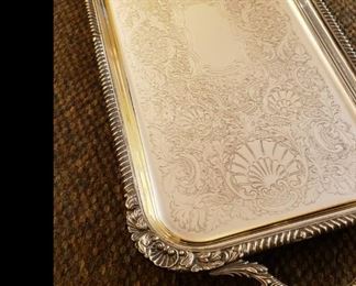 Silver-Plated Sheffield Serving Tray [$150 Market Value]  SELLING PRICE: $50