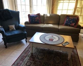 Sofa, Recliner, Coffee Table