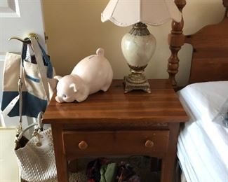 Nightstand (1 of 2), Pair of Lamps (1 of 2)