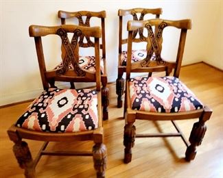 Set of 4 Antique Dining Chairs $185 or bid #5