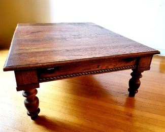 Vintage Oak Cocktail Table,  converted draw leaf dining table #13