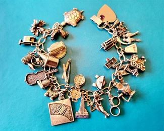 Vintage Sterling Charm Bracelet $135 or bid #2