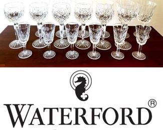 Set of 18 pcs WATERFORD Stemware $225 or bid #7