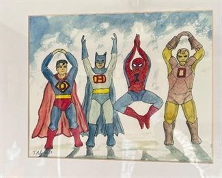 Justice league hanging art