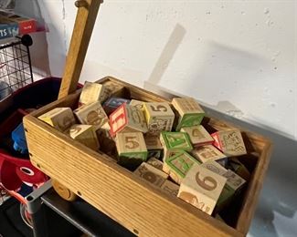 1970s children’s blocks and train