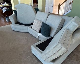 Professionally cleaned sofa