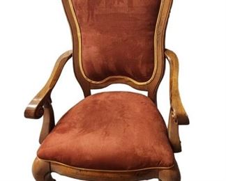 Upholstered Red Arm Chair