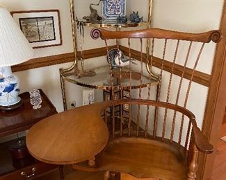 Virginia Craftsman Reproduction Windsor chair with drawer under seat