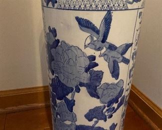 Asian Blue and White umbrella stand