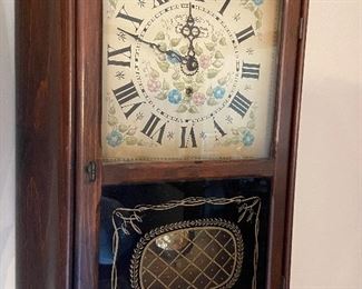 The New England Clock Co small hanging clock in dining room