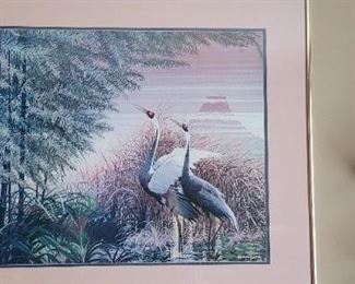 #20 Harry Wysocki, Egrets and Lilly Pads, no COA