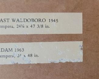 #21 "East Waldoboro 1945" and 'Adam 1963"