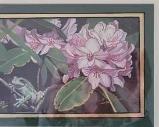 #29 Frog and Pink Azaela Flowers by Jim Wilson #52/200