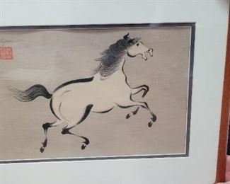 #39 Asian Art of horse galloping, artist Wakyosai