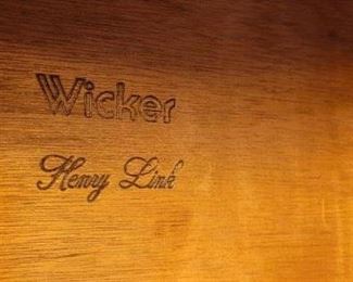 The Regency Collection of Wood and Wicker by Henry Link for Lexington Furniture Co pair of nightstands