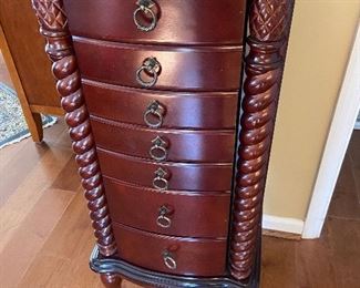 standing jewelry chest