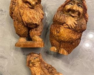 hand-carved wooden figurines from Norway