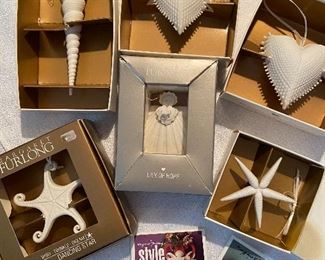 Margaret Furlong bisque ornaments with original boxes