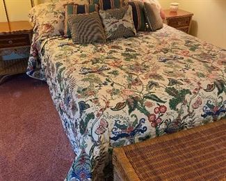 Queen Brass headboard and bed