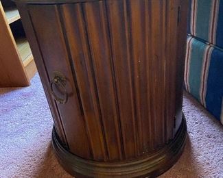 vintage wooden round side table