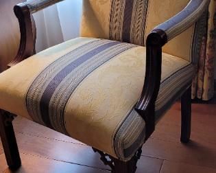 upholstered occasional arm chair