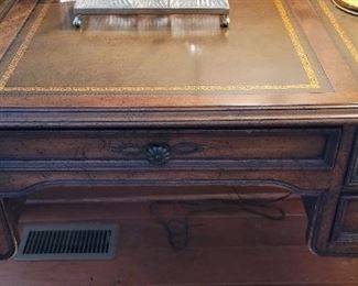 inlay detail of Queen Anne desk